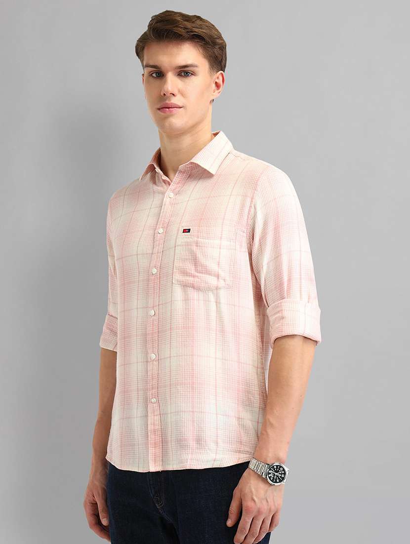 men checkered long sleeve slim fit casual shirt - 21844570 -  Standard Image - 2