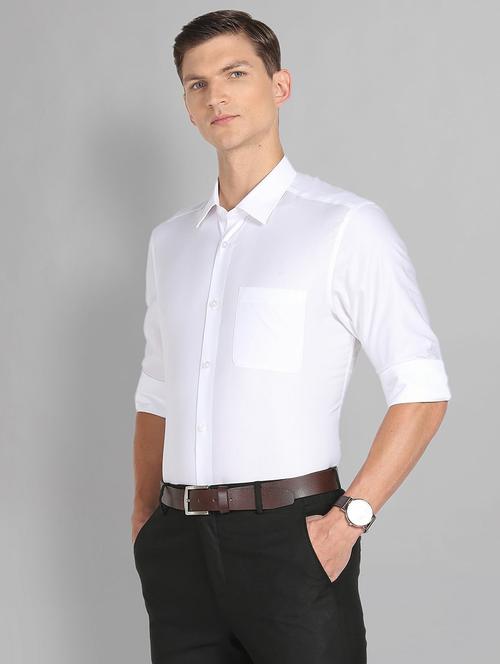 men solid long sleeve slim fit formal shirt - 21844579 - Standard Image - 0