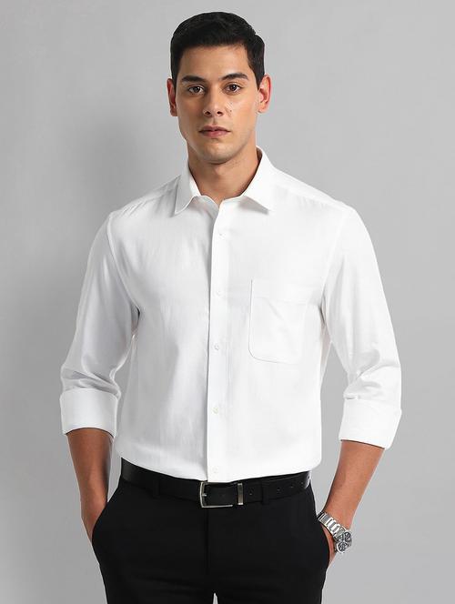 men solid long sleeve regular fit formal shirt - 21844589 -  Standard Image - 0