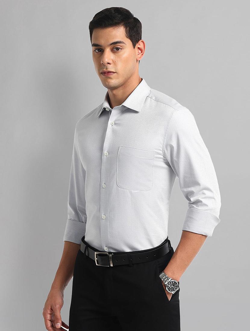 men solid long sleeve regular fit formal shirt - 21844590 - Standard Image - 2