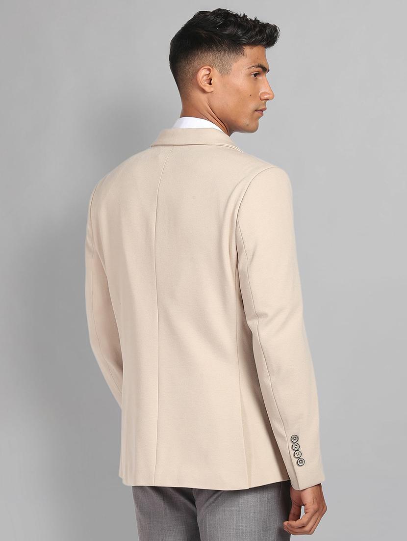 men lapel collar single breasted formal blazer - 21844677 - Standard Image - 2