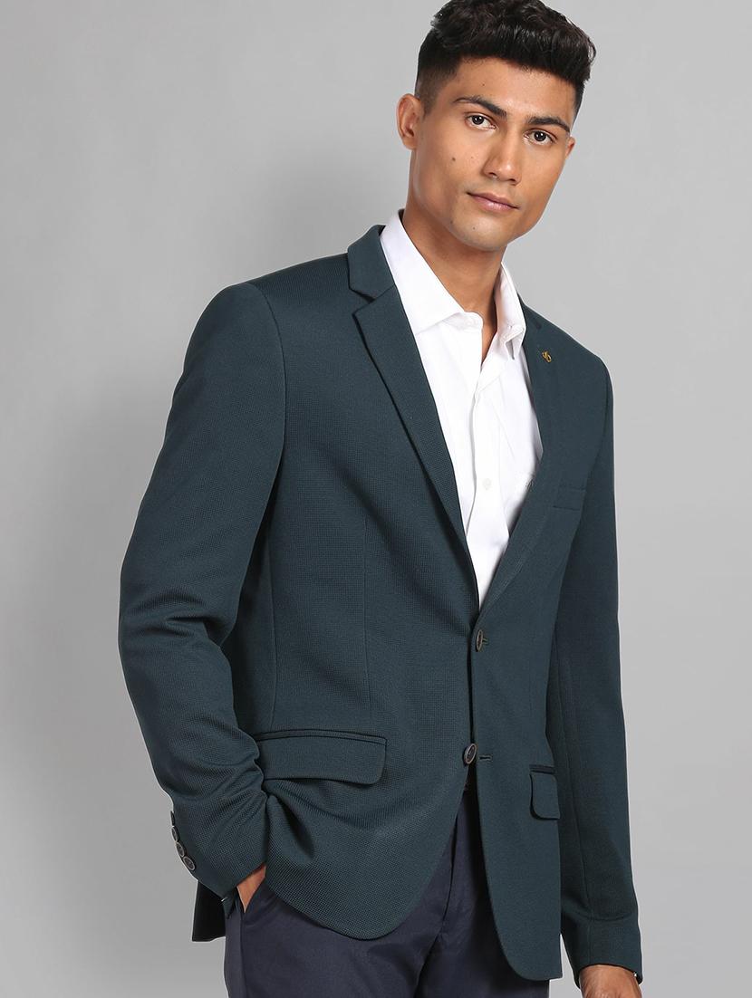 men lapel collar single breasted formal blazer - 21844678 -  Zoom Image - 0