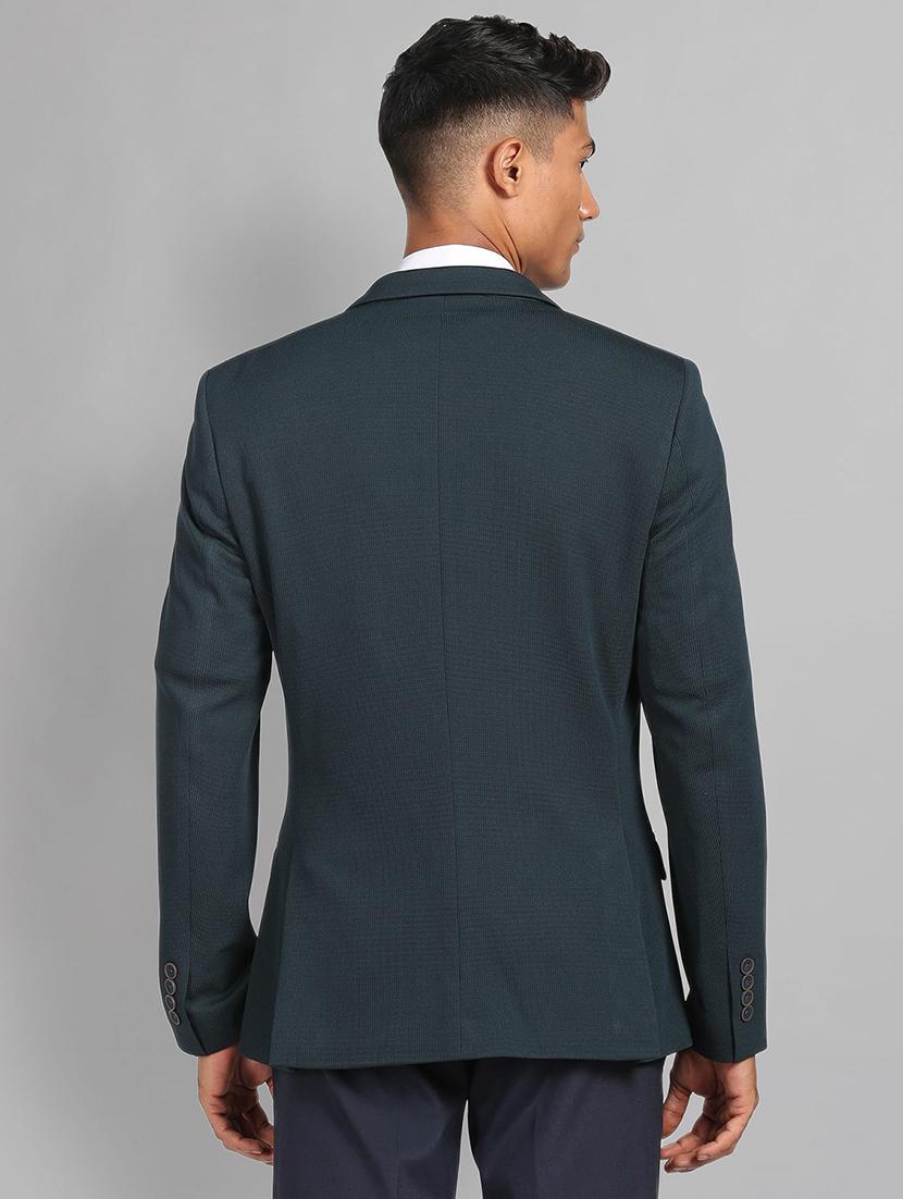 men lapel collar single breasted formal blazer - 21844678 - Standard Image - 2