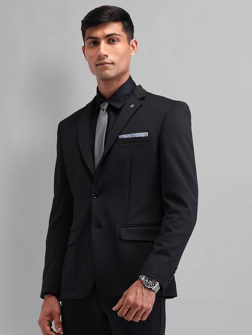 men lapel collar single breasted formal blazer - 21844690 -  Standard Image - 0