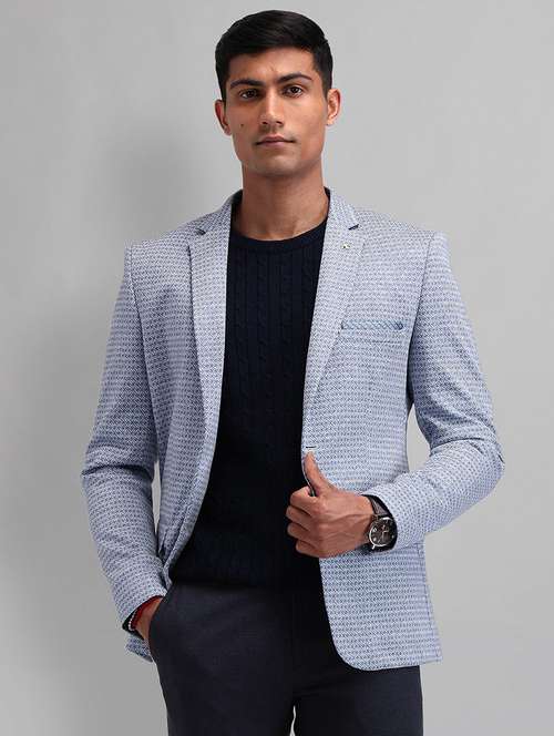 men lapel collar single breasted formal blazer - 21844691 -  Standard Image - 0