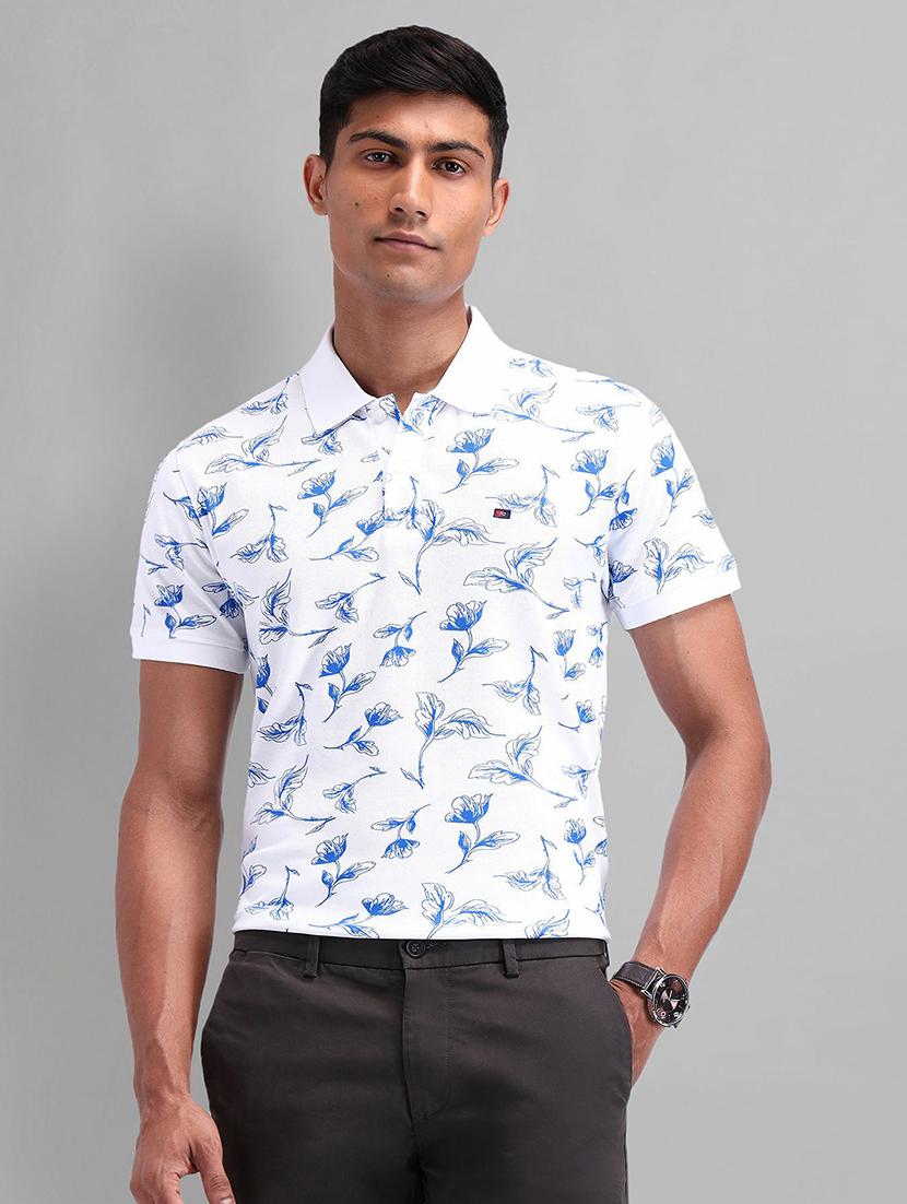 men printed short sleeves polo t-shirt - 21844736 -  Zoom Image - 0
