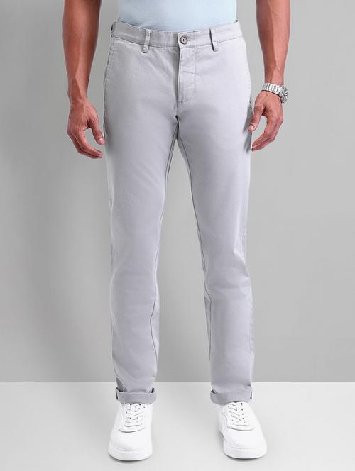 men solid mid rise chinos casual trouser - 21844752 -  Standard Image - 0