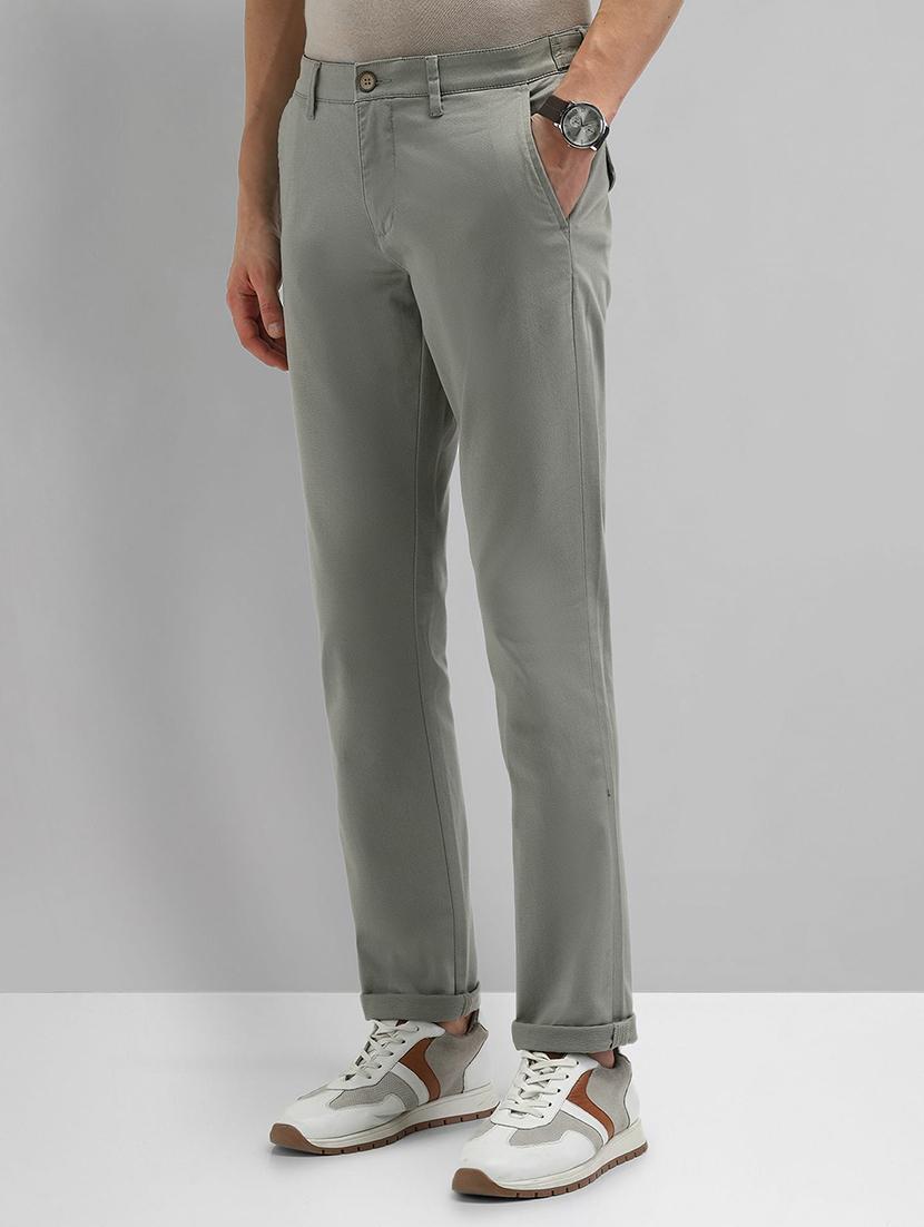 men solid mid rise chinos casual trouser - 21844753 - Standard Image - 2