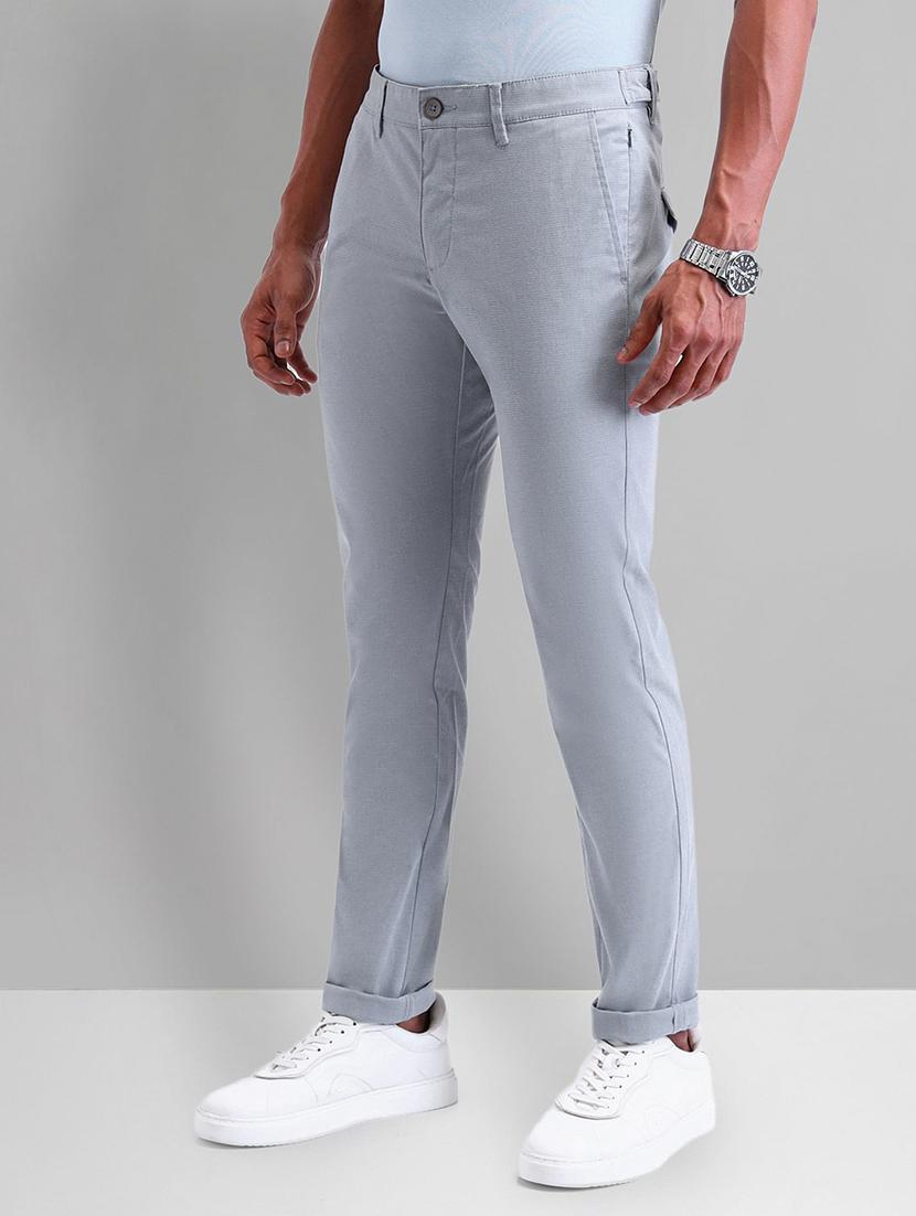 men mid rise slim fit chinos casual trouser - 21844755 - Standard Image - 2