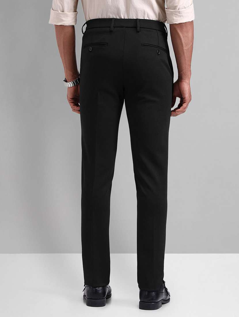 men solid mid rise flat front formal trouser - 21844773 -  Standard Image - 2