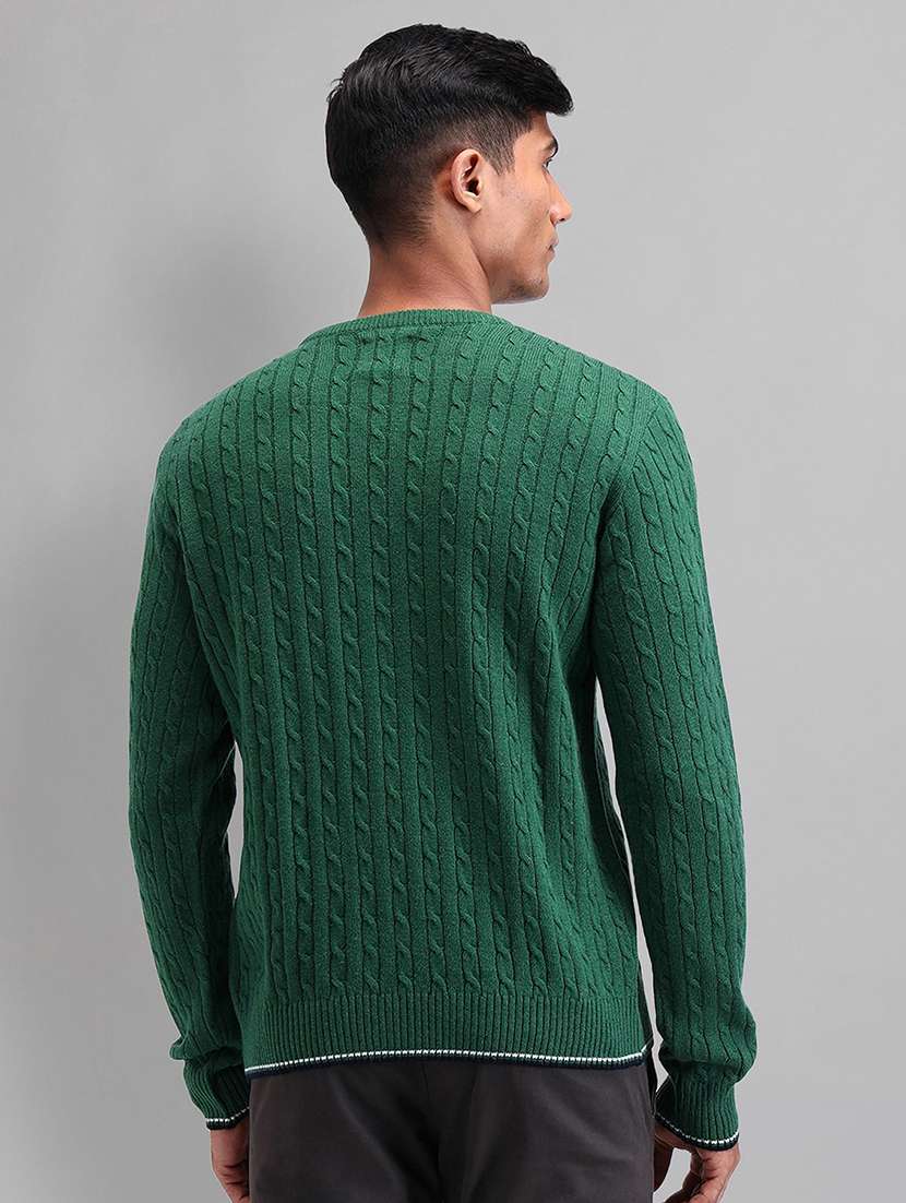 men self design long sleeve pullover sweater - 21844805 -  Standard Image - 2