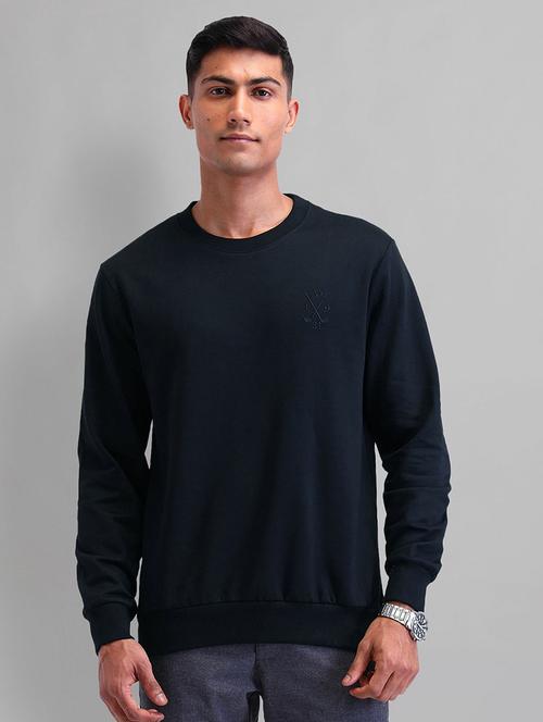 men solid long sleeve slim fit sweatshirt - 21844815 - Standard Image - 0