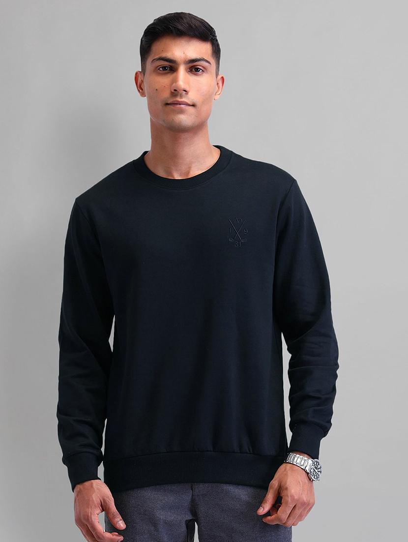 men solid long sleeve slim fit sweatshirt - 21844815 - Zoom Image - 0