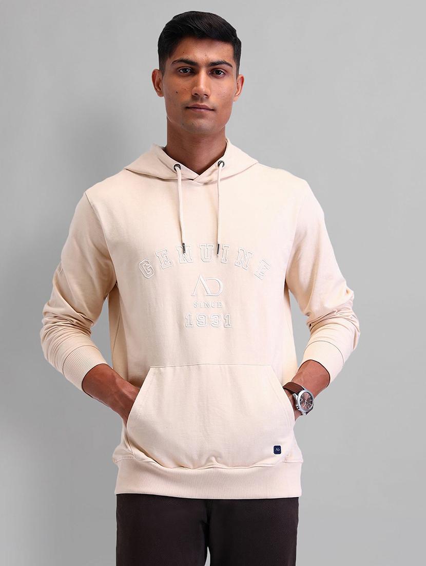 men solid long sleeve hooded sweatshirt - 21844819 - Zoom Image - 0