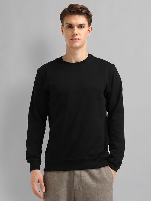 men solid long sleeve slim fit sweatshirt - 21844829 -  Standard Image - 0