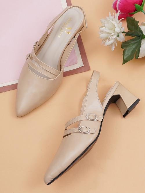 women beige back strap sandal - 21844832 -  Standard Image - 0