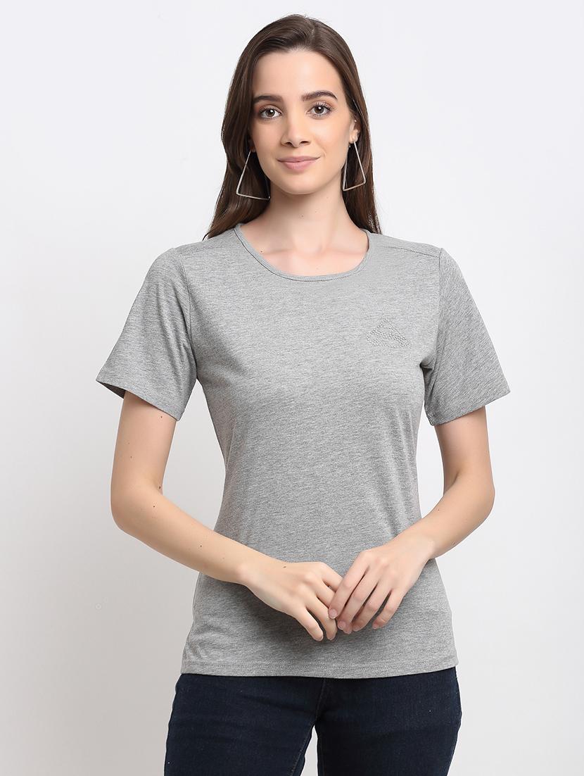 women solid short sleeves regular fit t-shirt - 21844900 - Zoom Image - 0