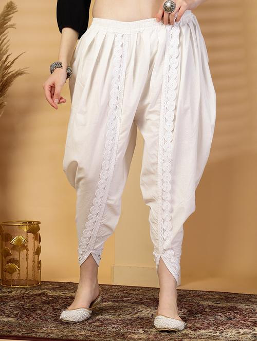 women solid mid rise embellished dhoti salwar - 21844925 -  Standard Image - 0