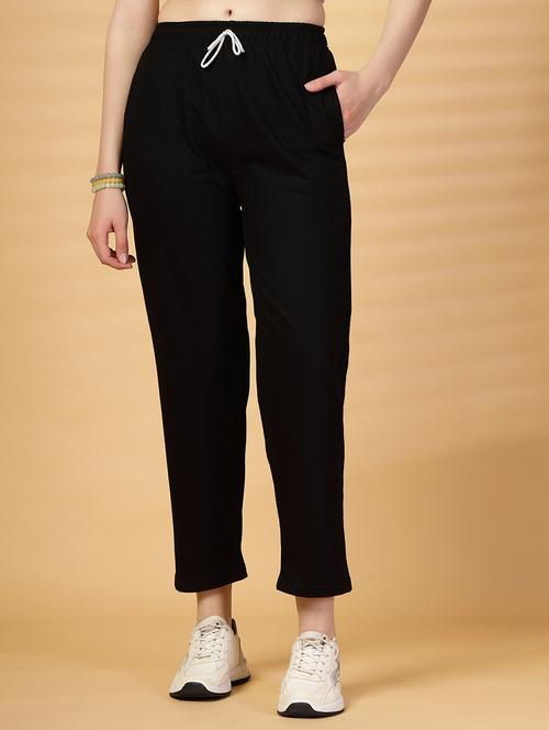 women solid mid rise regular track pant - 21844971 -  Standard Image - 0