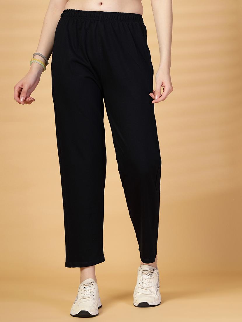 women solid mid rise regular track pant - 21844973 -  Zoom Image - 0