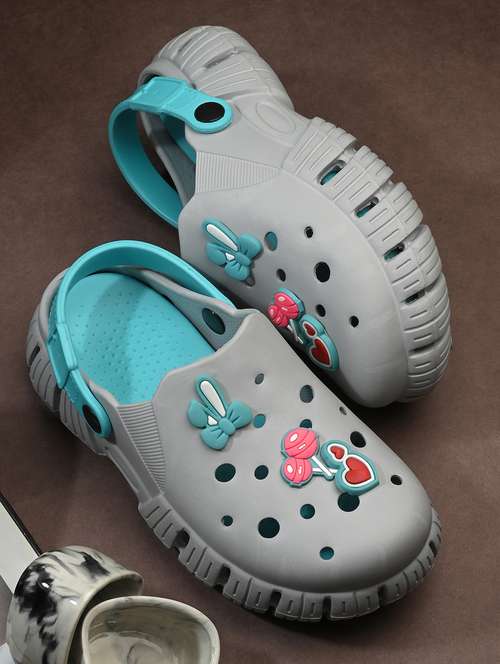 women grey solid clogs - 21845487 - Standard Image - 0