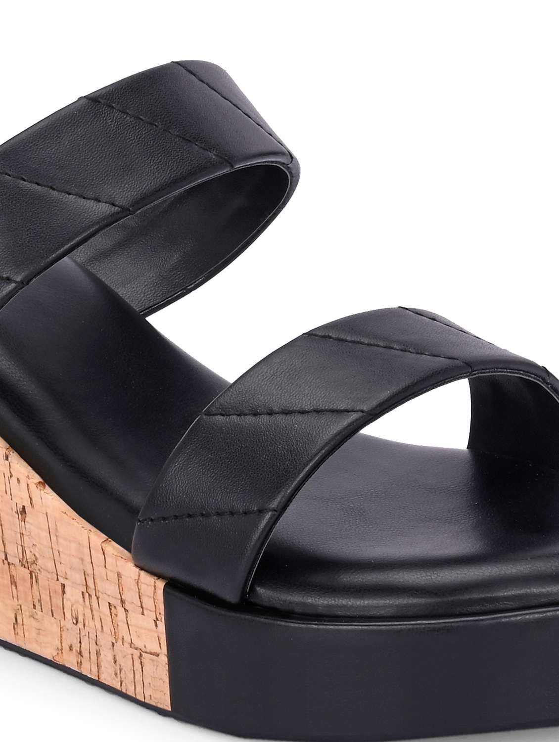 women black slip on wedge - 21845496 - Standard Image - 7