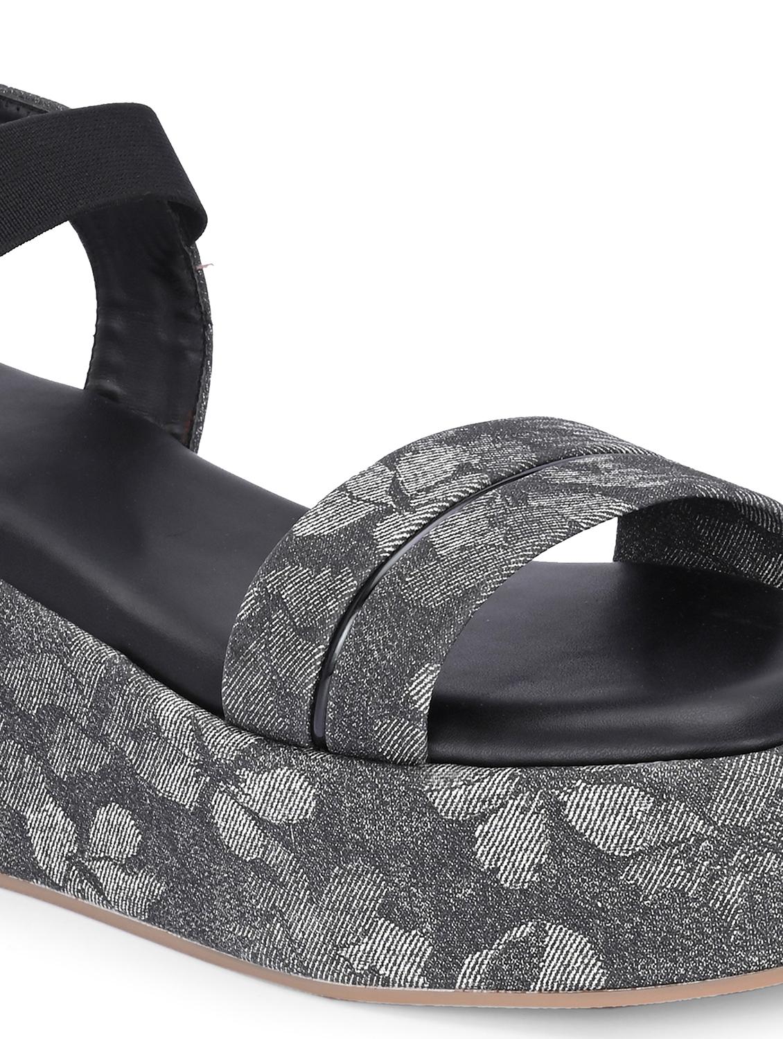women black ankle strap wedge - 21845499 - Standard Image - 7