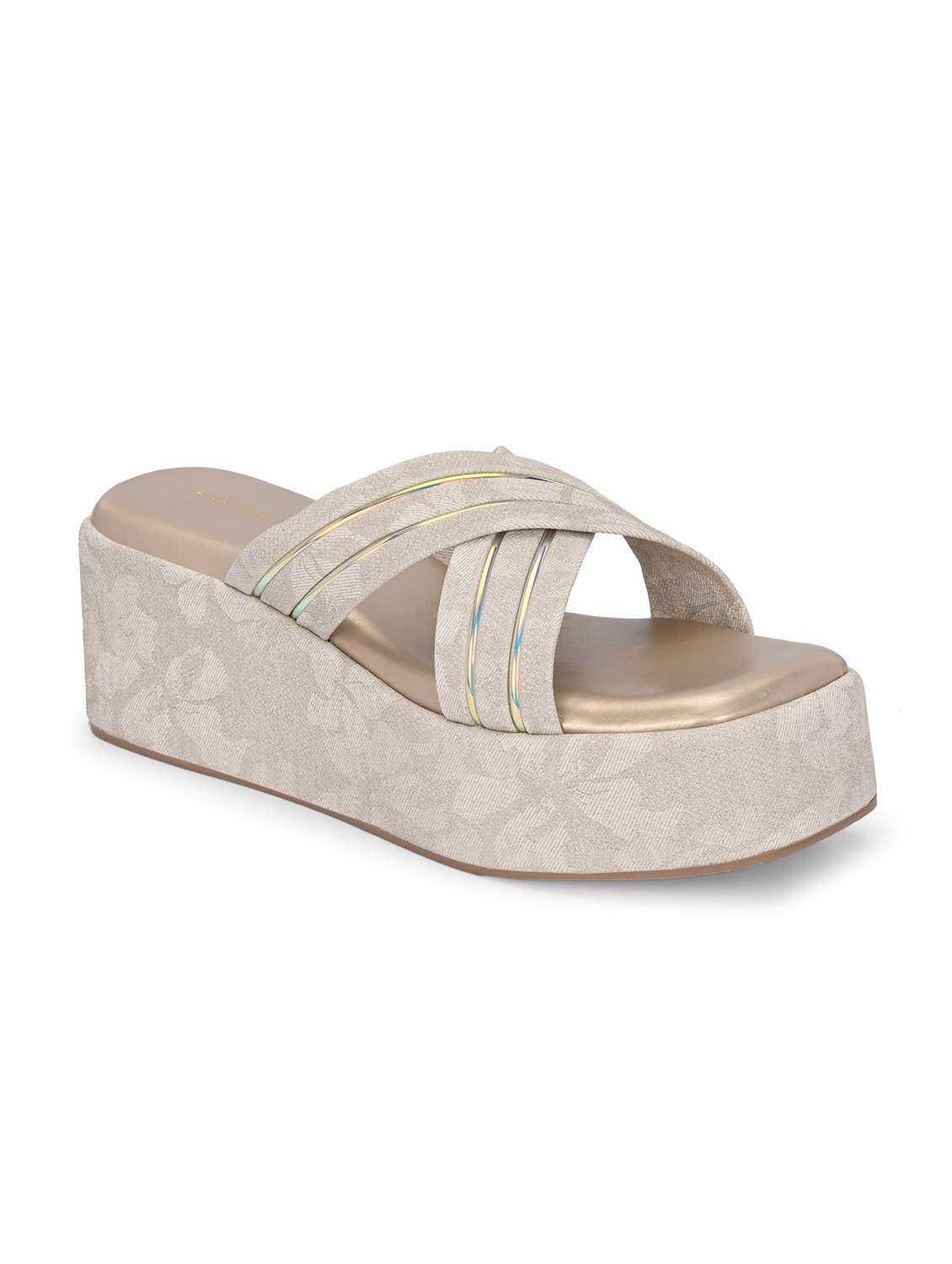 women beige slip on wedge - 21845500 -  Standard Image - 2