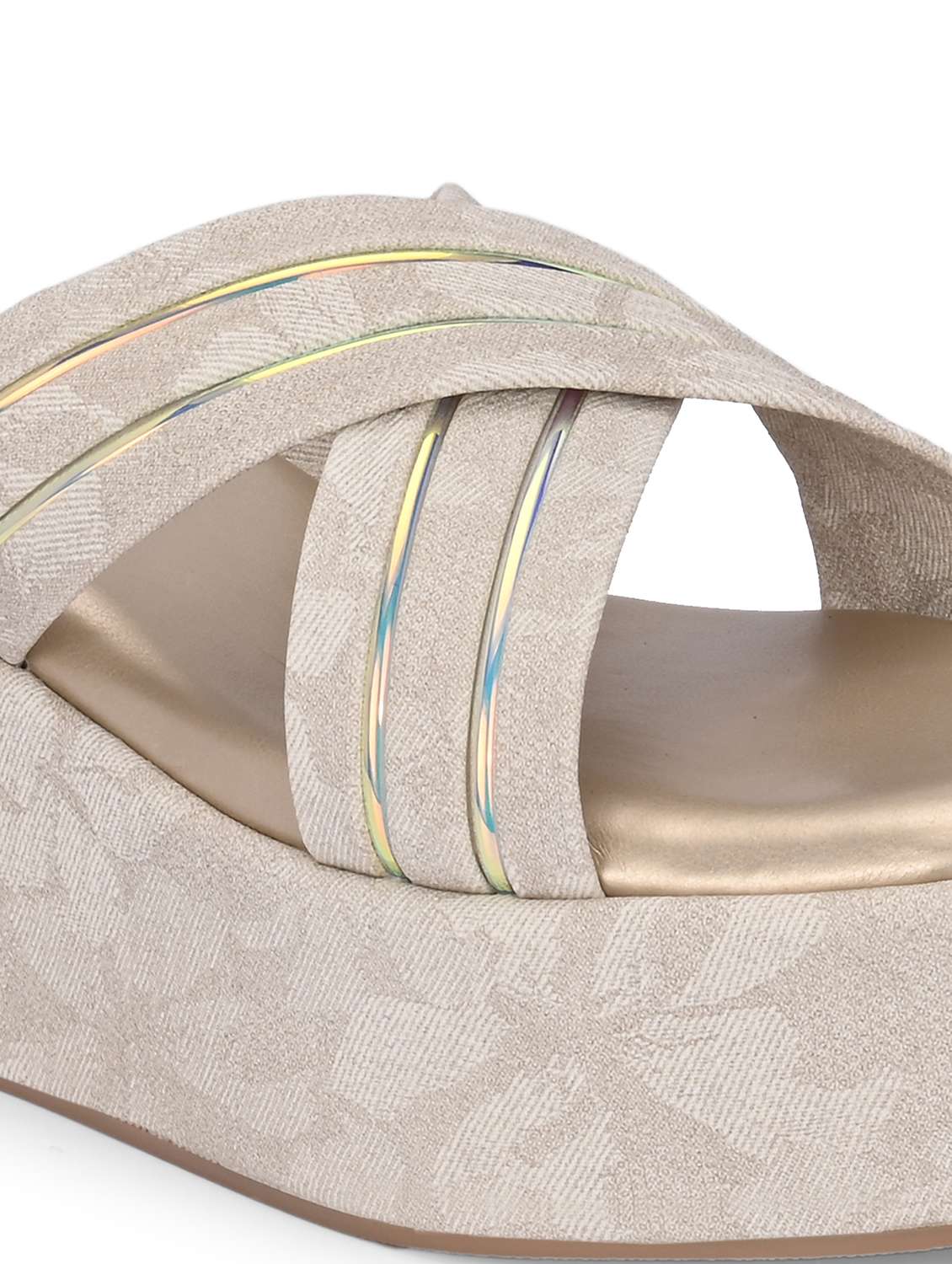 women beige slip on wedge - 21845500 -  Standard Image - 7