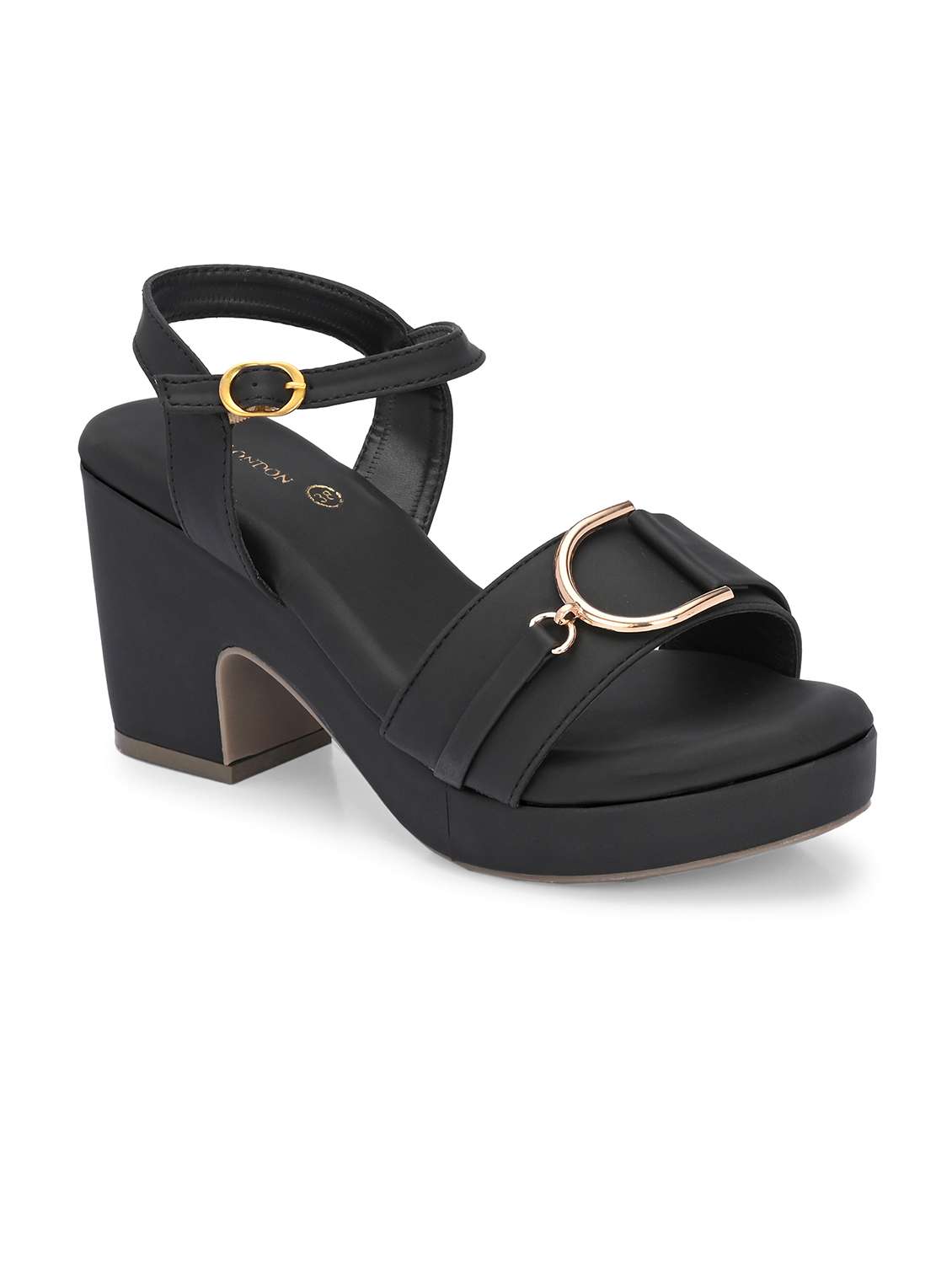 women black ankle strap sandal - 21845512 -  Standard Image - 2