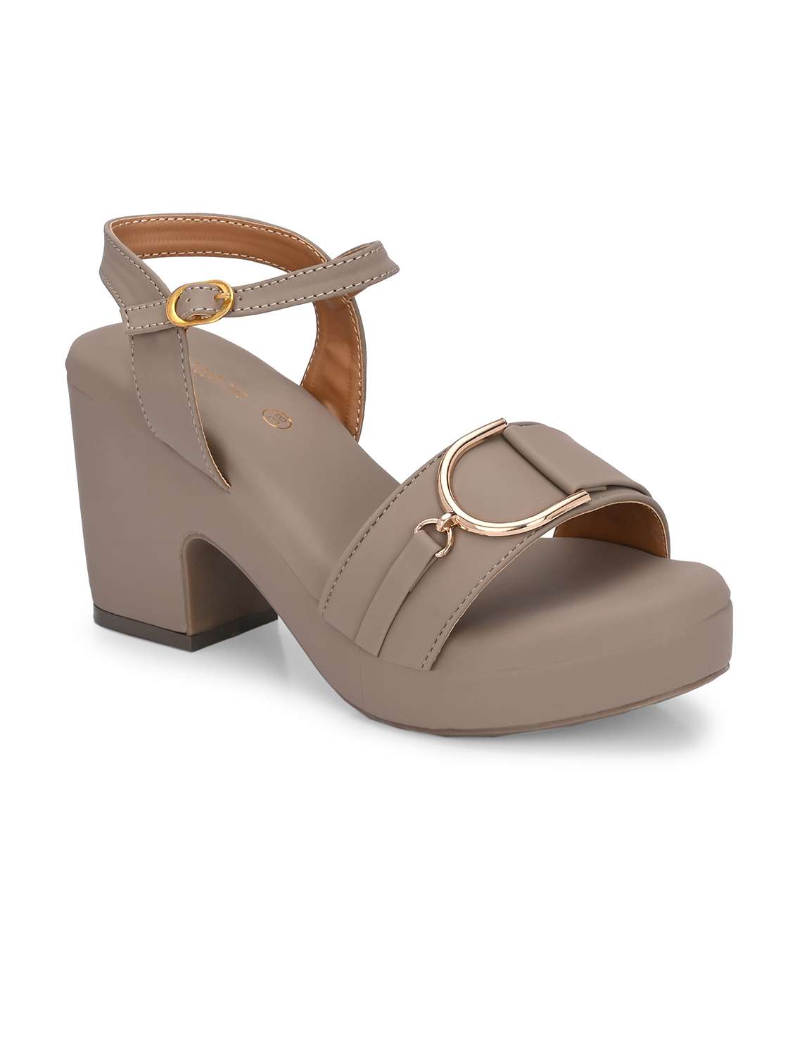 women grey ankle strap sandal - 21845513 -  Standard Image - 2