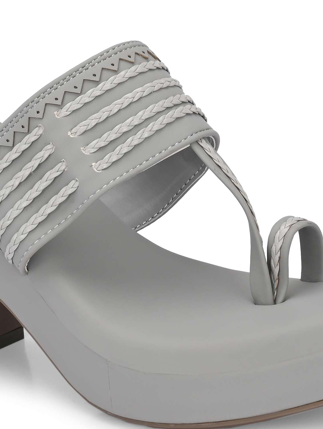 women grey one toe sandal - 21845514 -  Standard Image - 7
