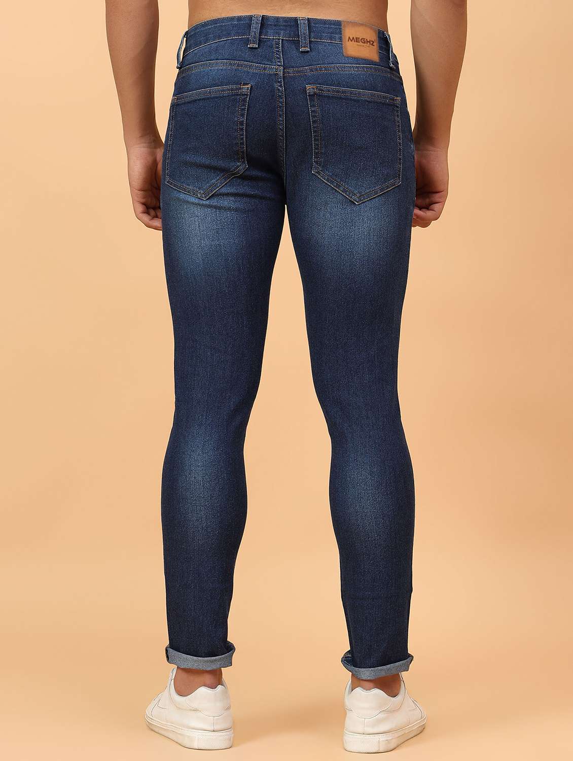 men blue mid rise ankle length denim jean - 21853423 - Standard Image - 2
