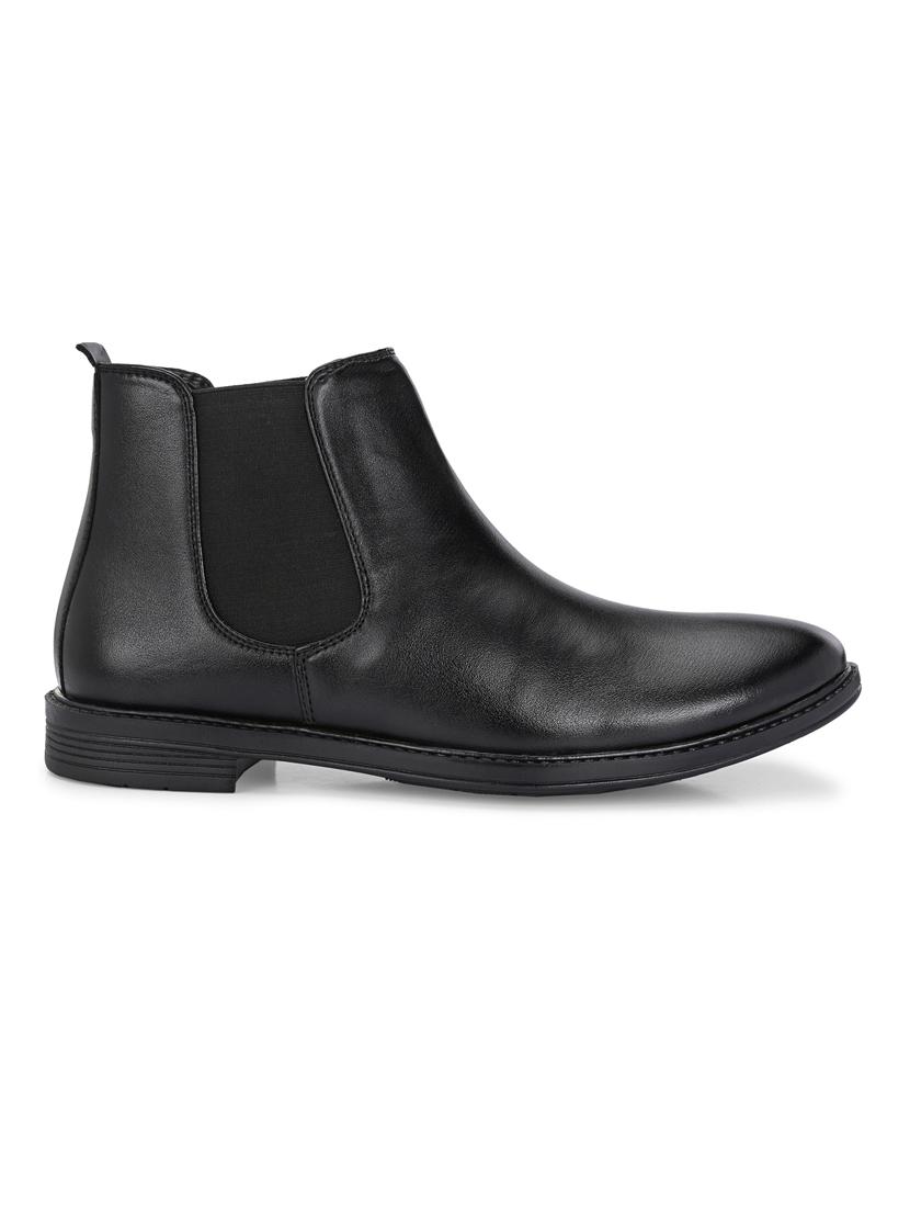 men black slip on boot - 21853503 - Standard Image - 2