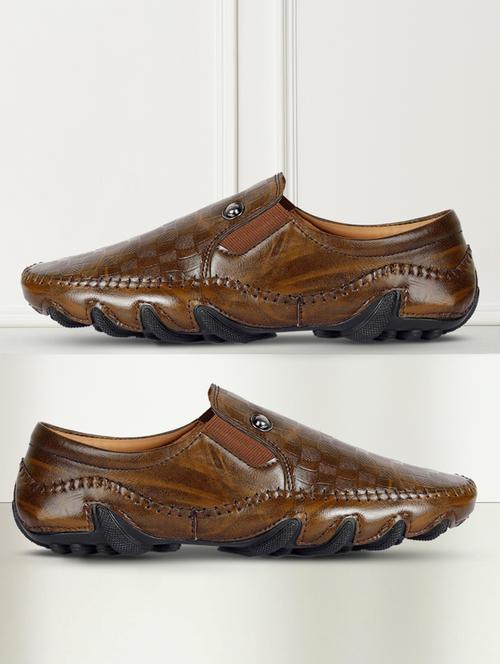 men brown slip on loafer - 21853514 - Standard Image - 0
