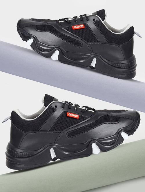 men black lace up sport shoe - 21853529 - Standard Image - 0