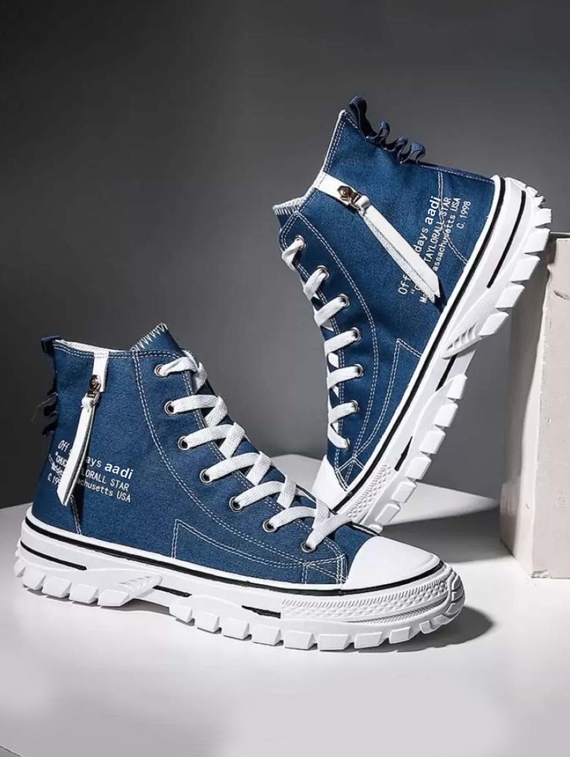 men blue lace up sneaker - 21853623 -  Zoom Image - 0