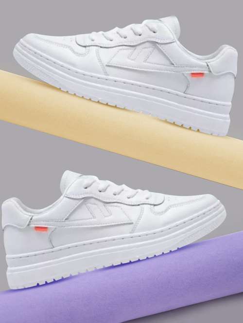 men white lace up sneaker - 21853635 - Standard Image - 0