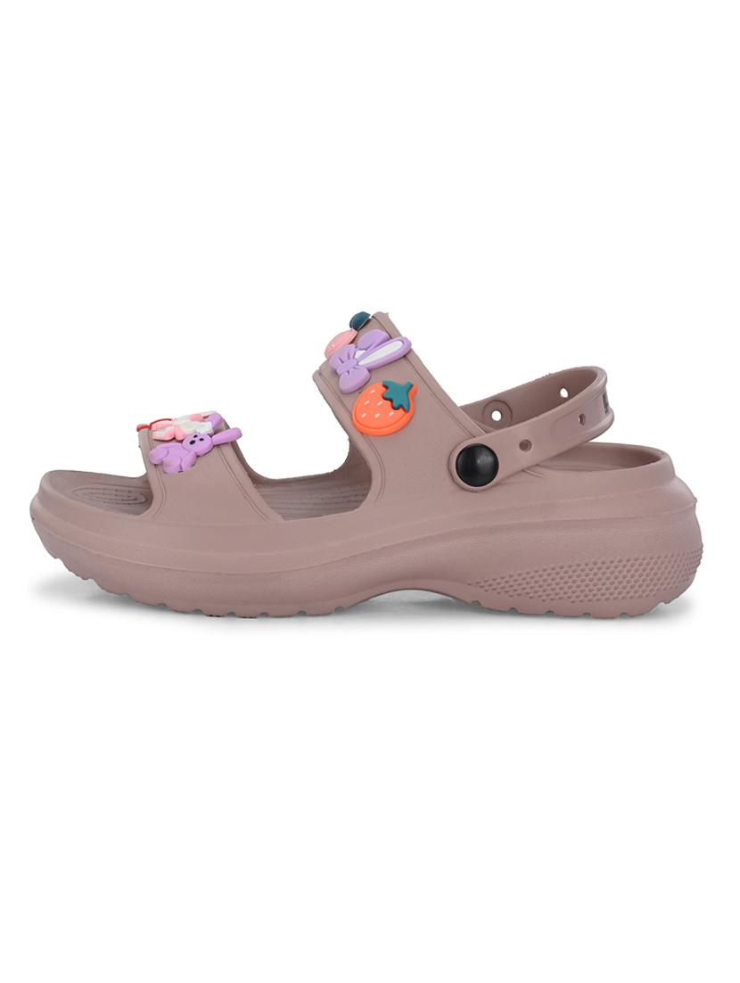 women mauve back strap sandal - 21853638 - Standard Image - 2