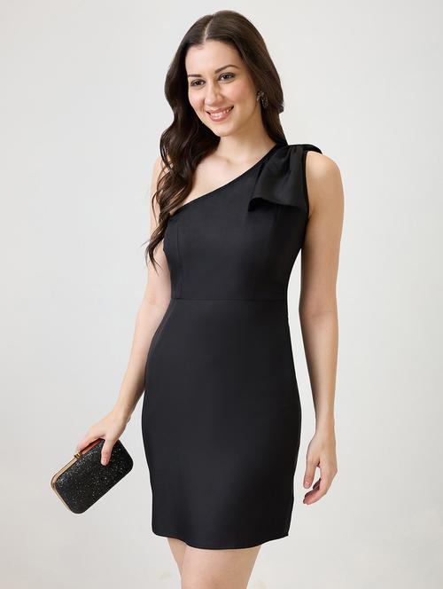 women solid single shoulder sheath dress - 21853711 -  Standard Image - 0