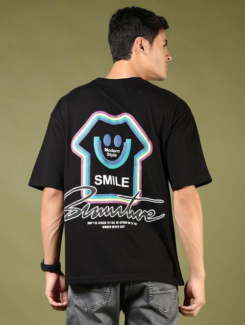 men printed short sleeve loose fit t-shirt - 21853827 - Standard Image - 0