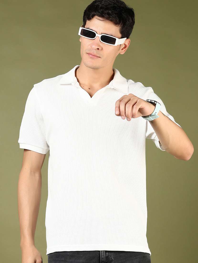 men solid short sleeve regular fit polo t-shirt