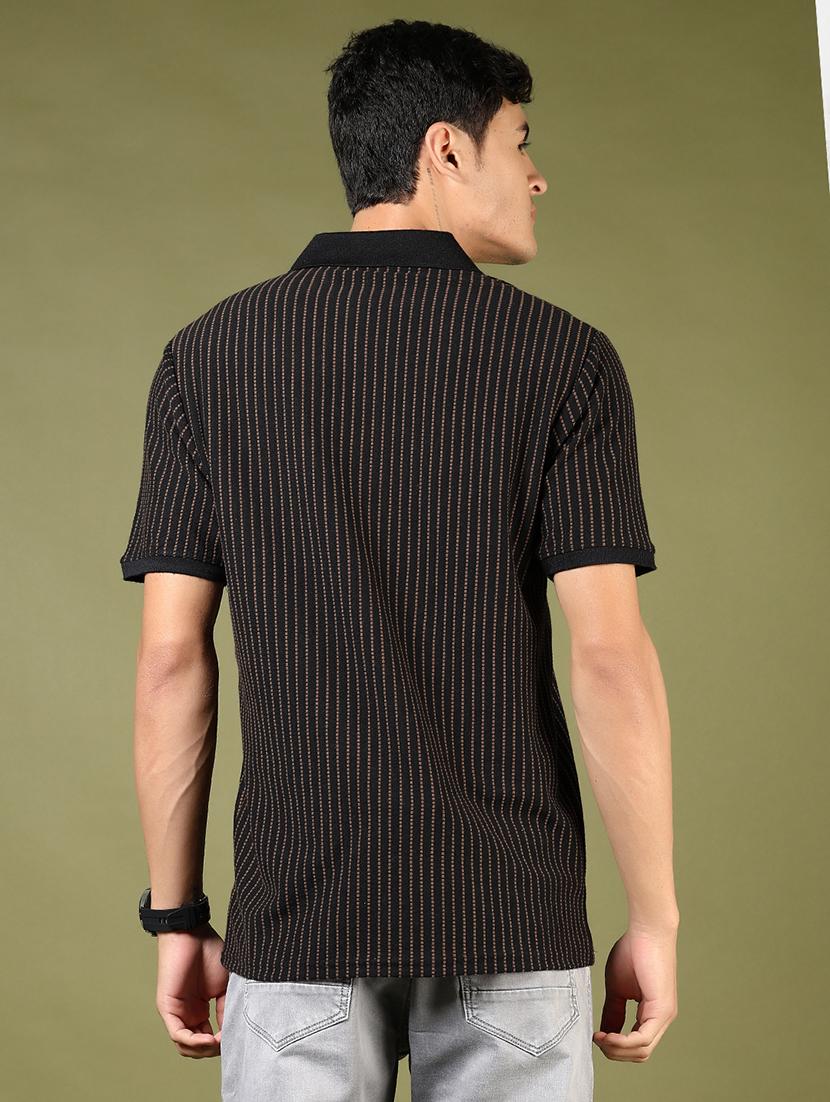 men striped short sleeve regular fit polo t-shirt - 21853833 - Standard Image - 2