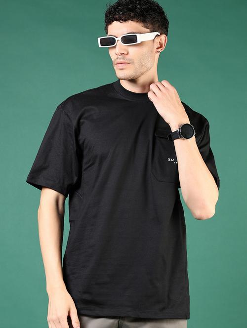 men black typographic short sleeve regular fit t-shirt - 21853848 - Standard Image - 0