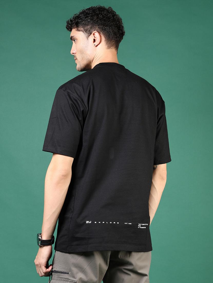 men black typographic short sleeve regular fit t-shirt - 21853848 - Standard Image - 2