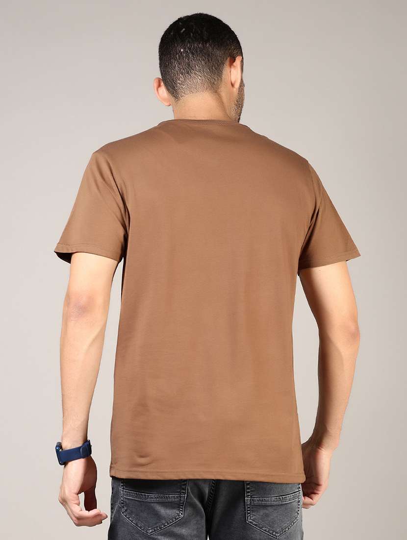 men front print round neck regular fit t-shirt - 21853913 - Standard Image - 2