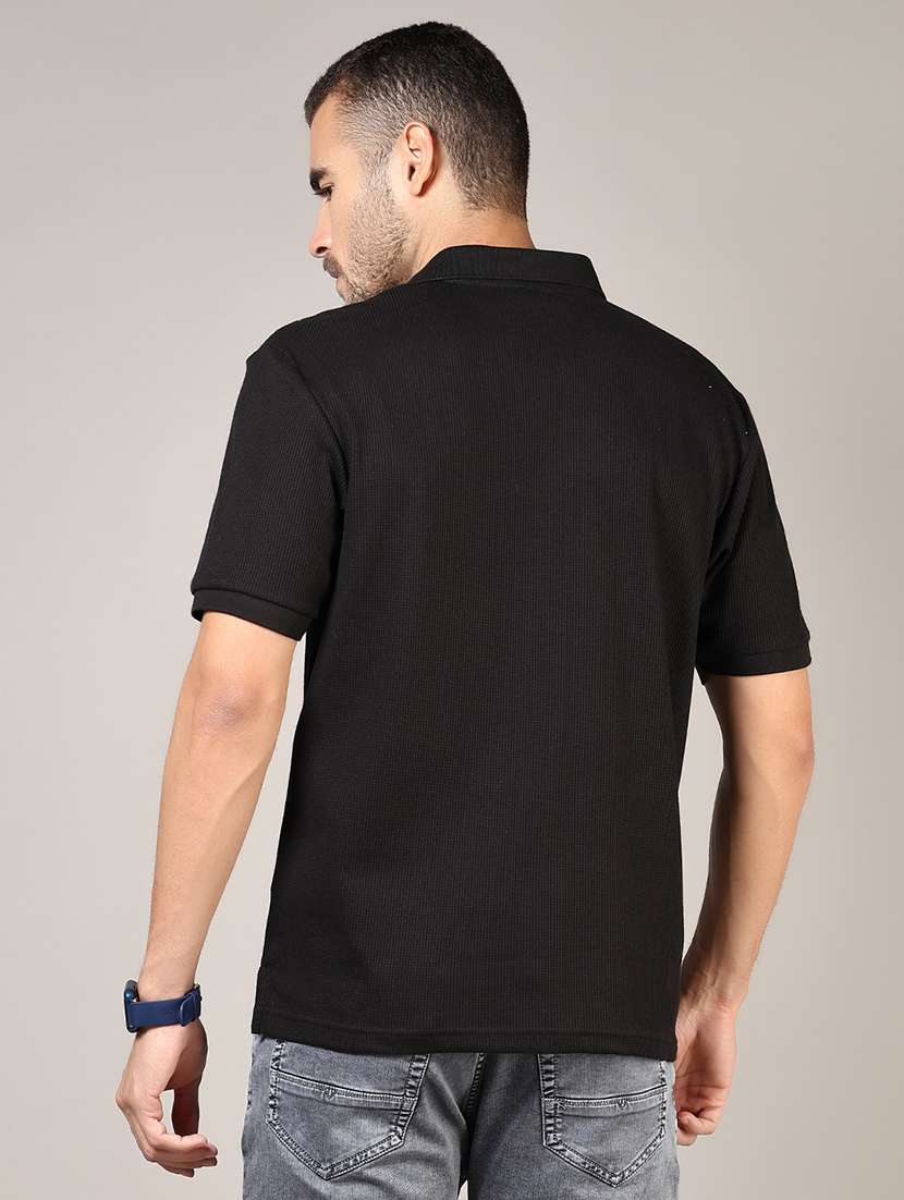 men solid short sleeve loose fit polo t-shirt - 21853945 -  Standard Image - 2