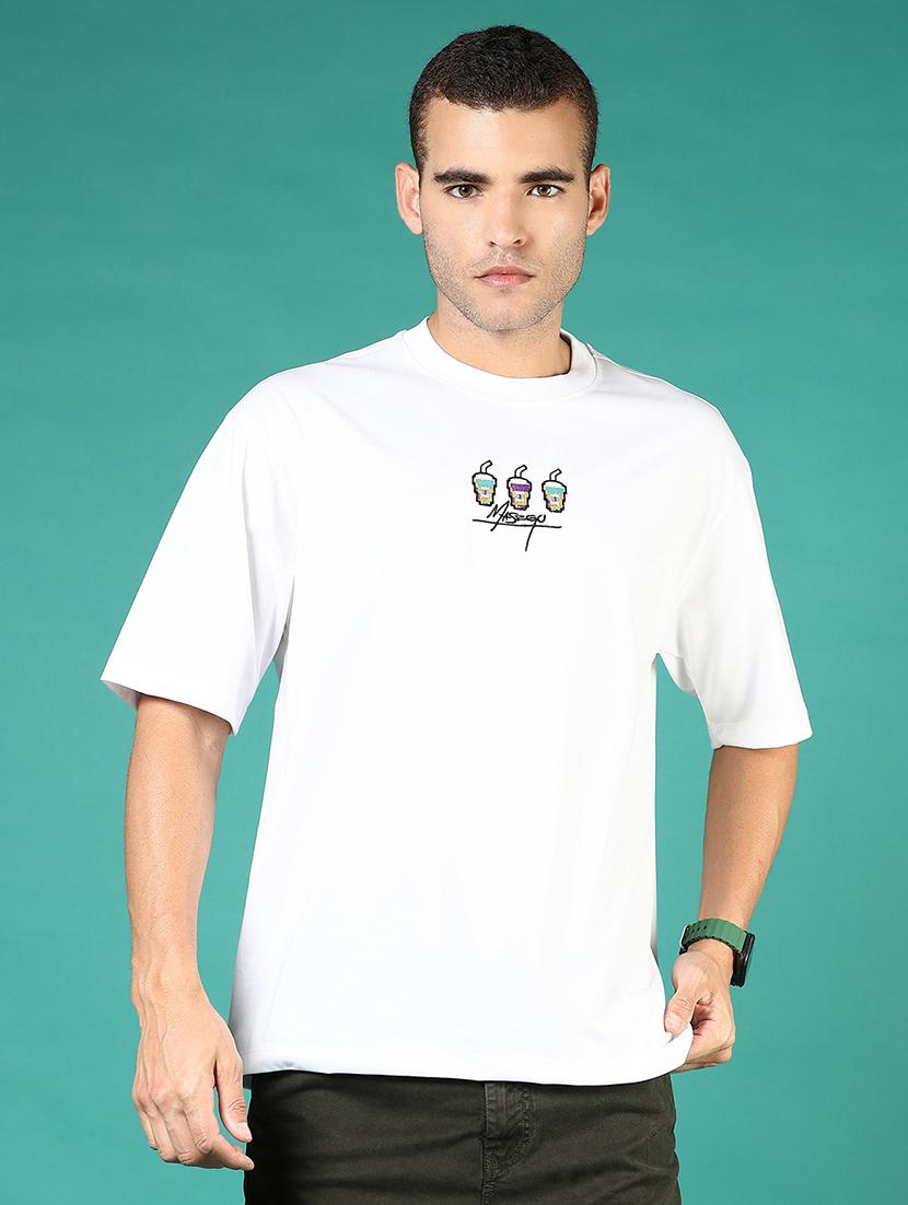 men front & back print round neck regular fit t-shirt - 21853974 - Standard Image - 2