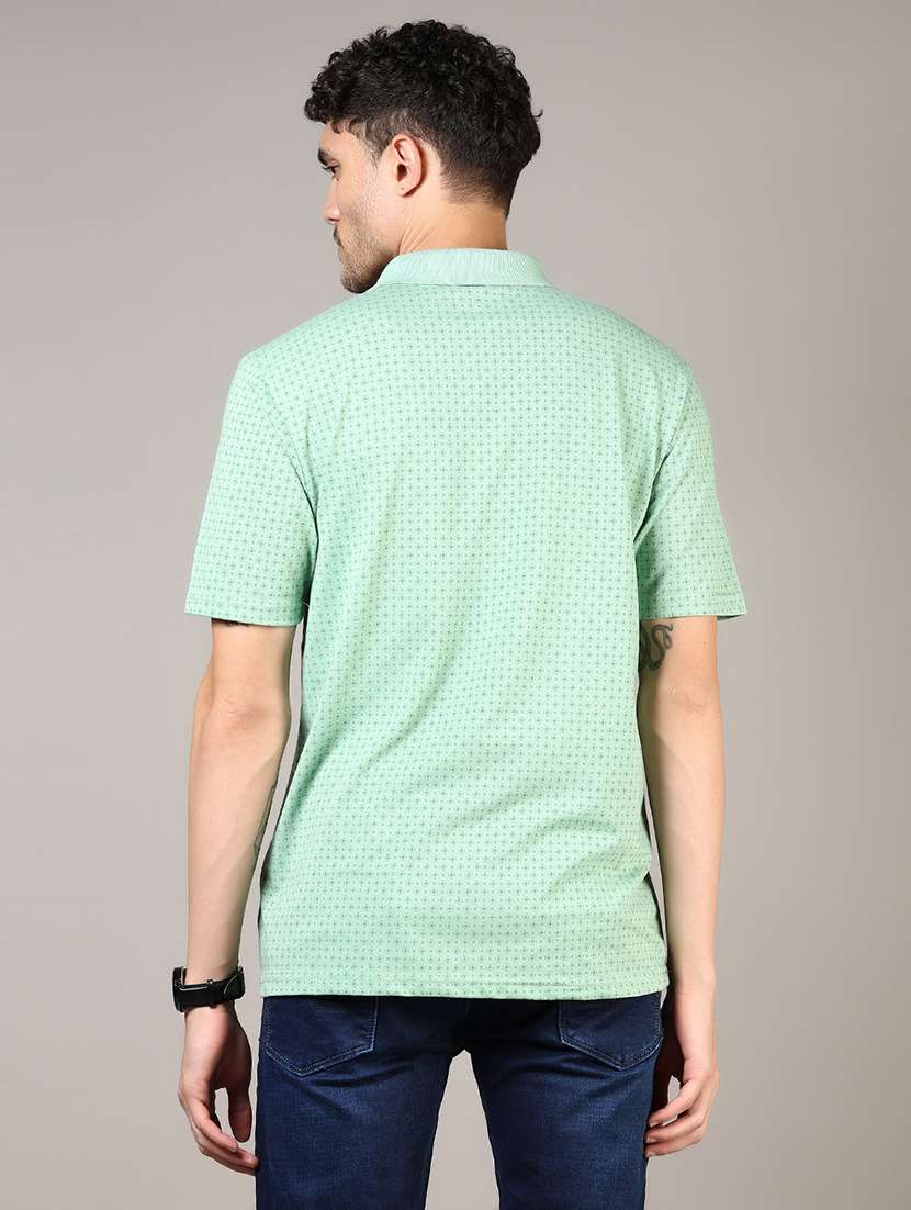 men printed short sleeve regular fit polo t-shirt - 21853978 - Standard Image - 2