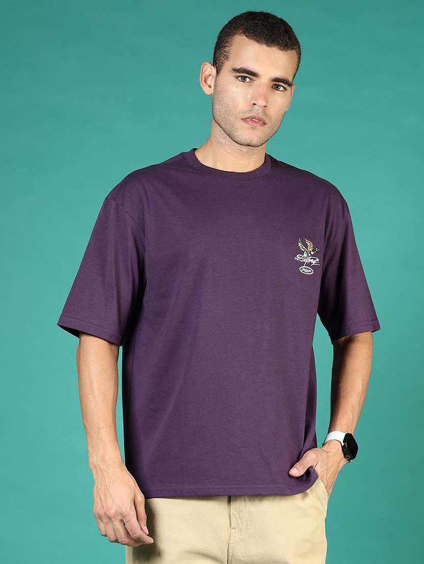 men front & back print round neck regular fit t-shirt - 21853980 - Standard Image - 2